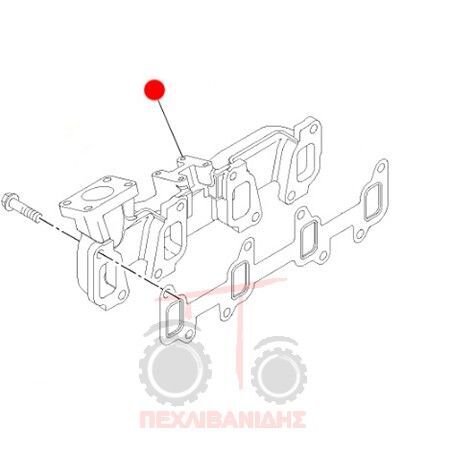 Pollaple Exagoge  3778E221 other exhaust system spare part for Massey Ferguson wheel tractor